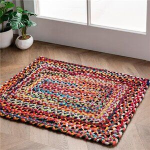 Tammara Bohemian Hand Braided Accent Rug, 2x3, Multi